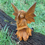 Gartenfigur Elfe knieend