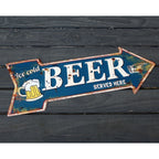 Blechschild Bier groß Dekoschild L 50 cm Wanddeko Gartendeko