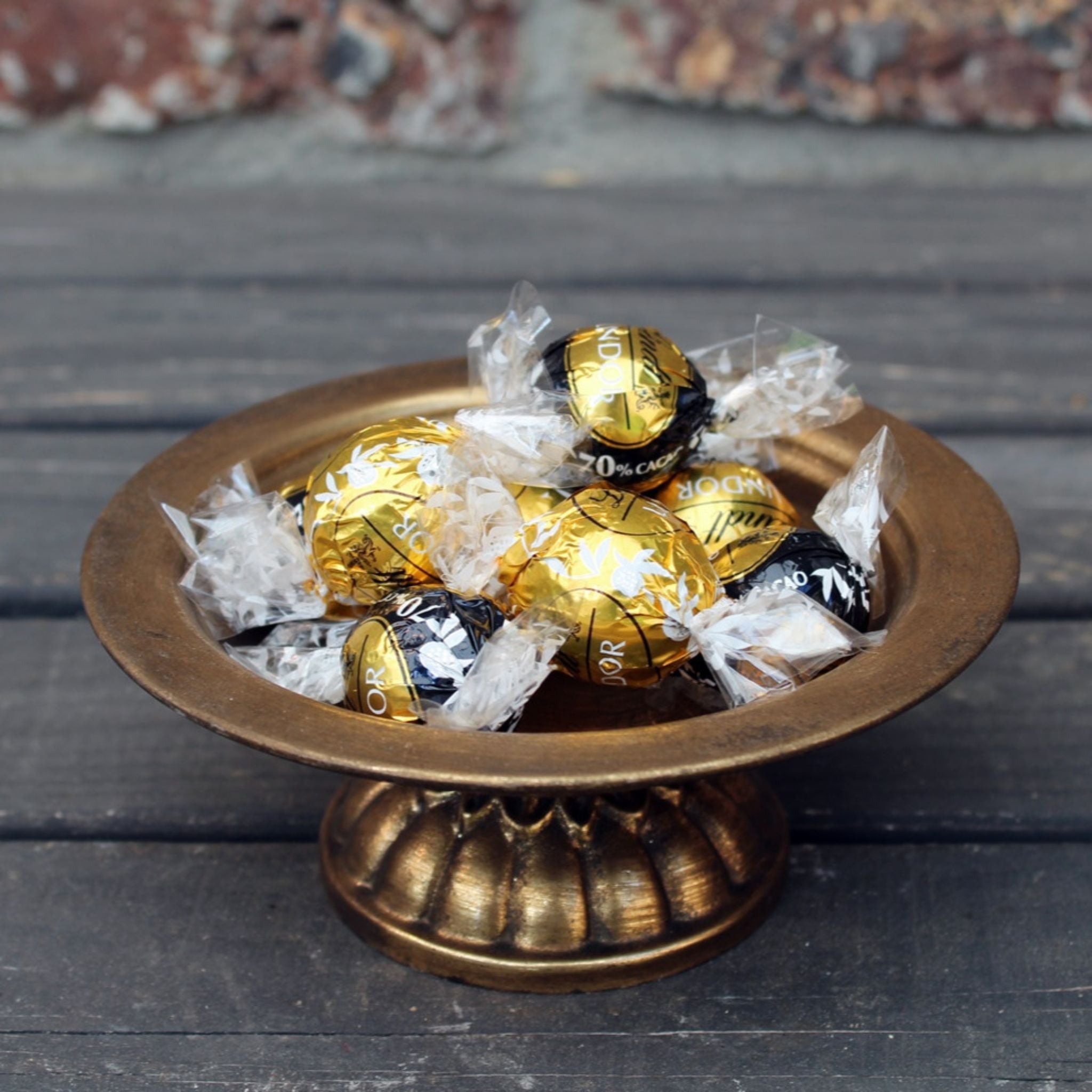 Nostalgie Anbiet Schale gold Dekoschale Tischdeko