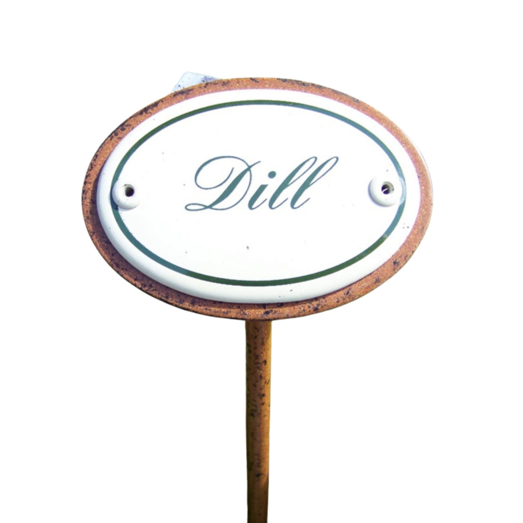 Kräuternamenschild Emaille Kräuterstecker Pflanzenstecker Auswahl treffen