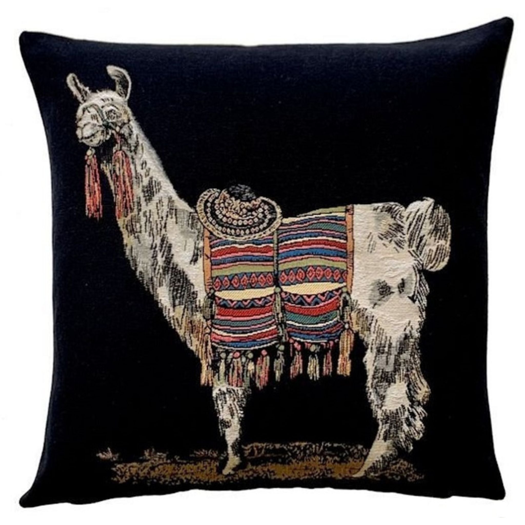 Gobelin Kissen Lama Zierkissen Ethno Oriental