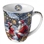 Porzellan Tasse Gespräch mit dem Weihnachtsmann 0,4L