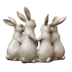 Dekofigur Hasen-Bande Hasengruppe Vintage Beige 22x20 cm