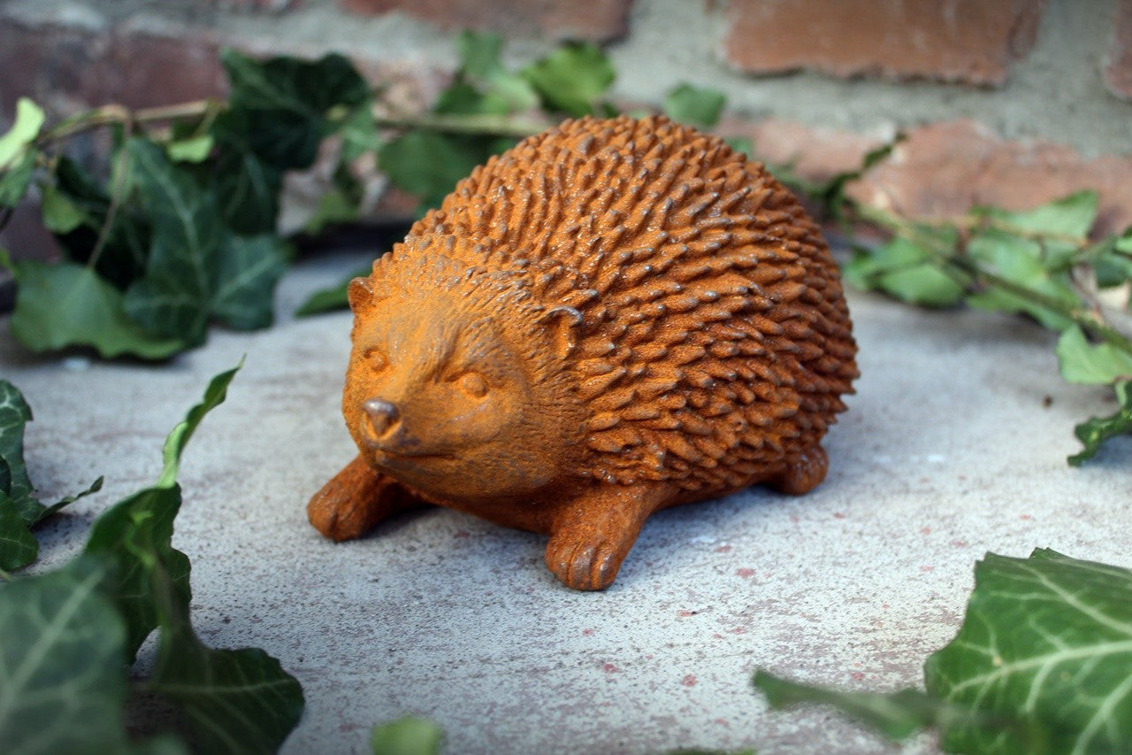 Gartenfigur Igel Edelrost