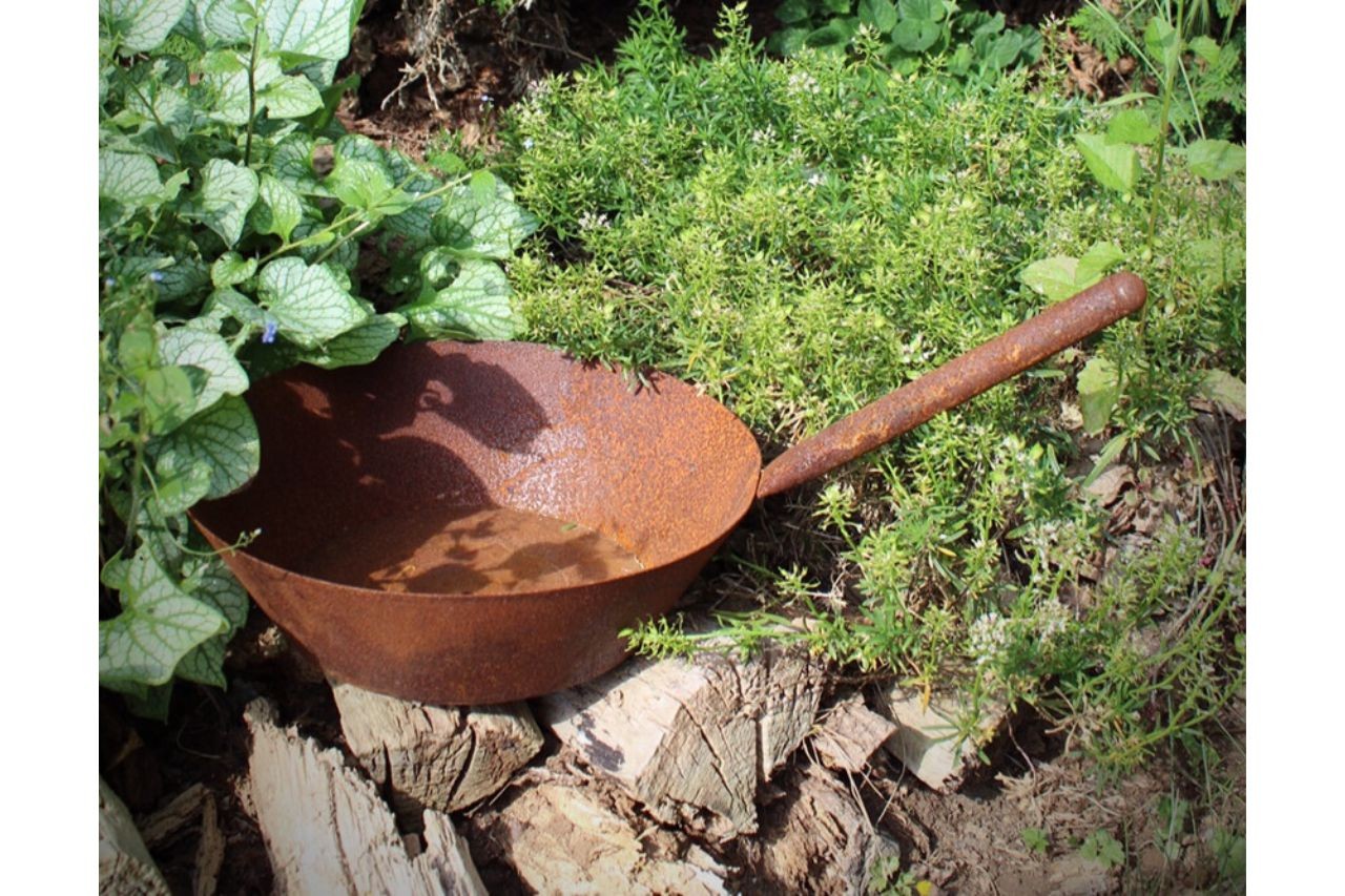 Pflanzschale Pfanne Edelrost groß
