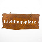 Rostschild Lieblingsplatz Gartendeko Landhausstil 46cm