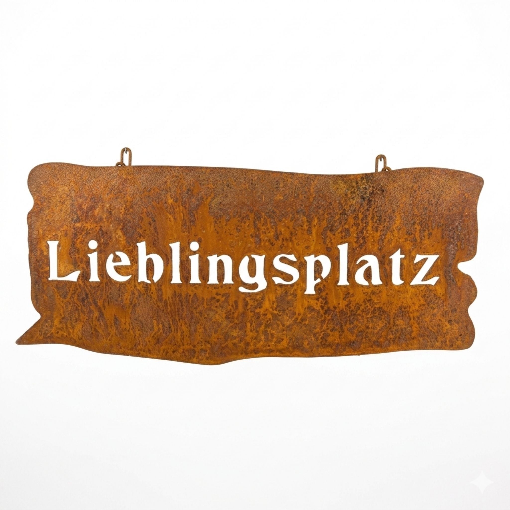 Rostschild Lieblingsplatz Gartendeko Landhausstil 46cm