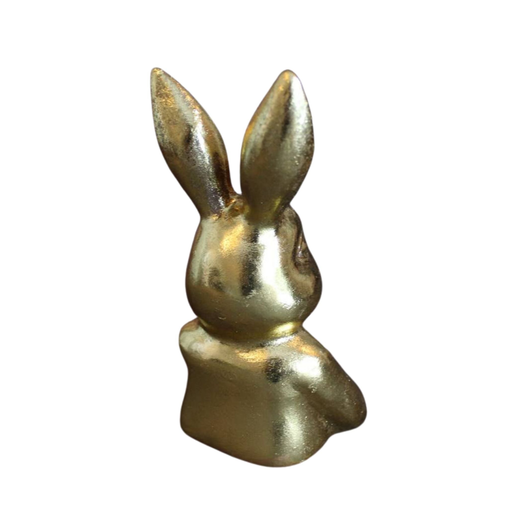 Dekofigur Hasenbüste Gold-Optik Antik-Stil 15 cm