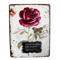 Shabby Blechschild Nostalgie Rose Vintage 33x25cm