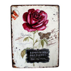 Shabby Blechschild Nostalgie Rose Vintage 33x25cm