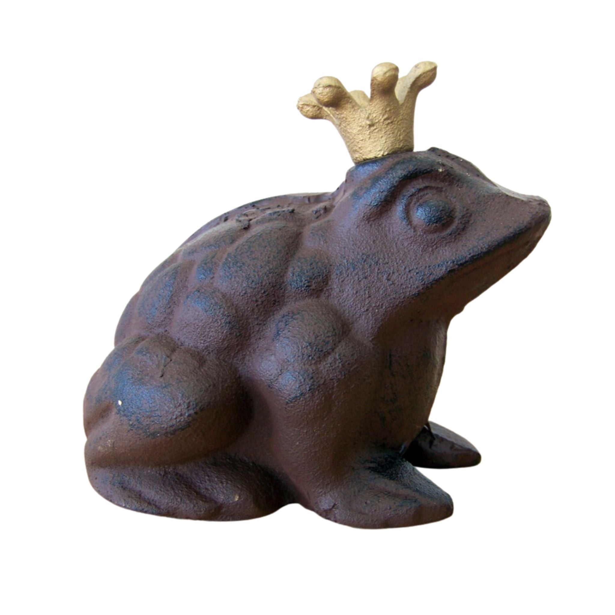 Gartenfigur Froschkönig Gusseisen