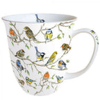 Porzellan Tasse Vögel Vogel-Treff Natur-Motiv 0,4L