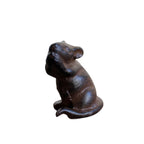 Gartenfigur Maus sitzend Gusseisen