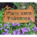 Rostschild Platz zum Träumen Dekoschild groß