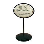Tischständer Stammtisch Emaille Kartenrunde 20 cm