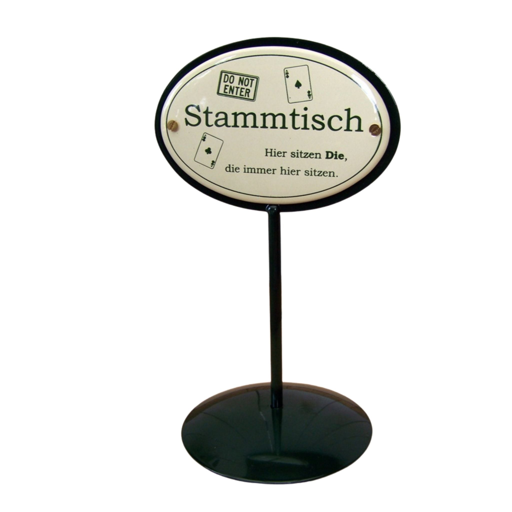 Tischständer Stammtisch Emaille Kartenrunde 20 cm