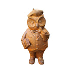 Edelrost Gartenfigur Eule Professor Vintage Look 20cm
