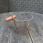 Mini Drahtkorb Rustikal mit Holzgriff Landhausstil H7 cm
