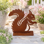 Gartenfigur Eichhörnchen Rost Landhausstil H20cm