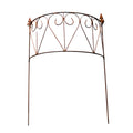 Halbrundes Rankgitter Edelrost H60 cm – Metall-Rankhilfe