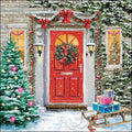 20 Servietten Weihnachtlicher Hauseingang