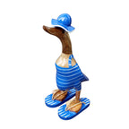Dekofigur Ente im Herren Retro Badeanzug 26,5cm