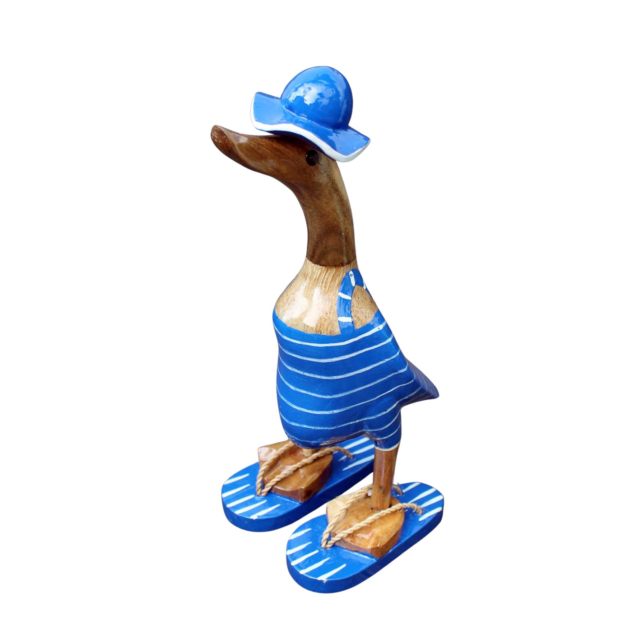 Dekofigur Ente im Herren Retro Badeanzug 26,5cm