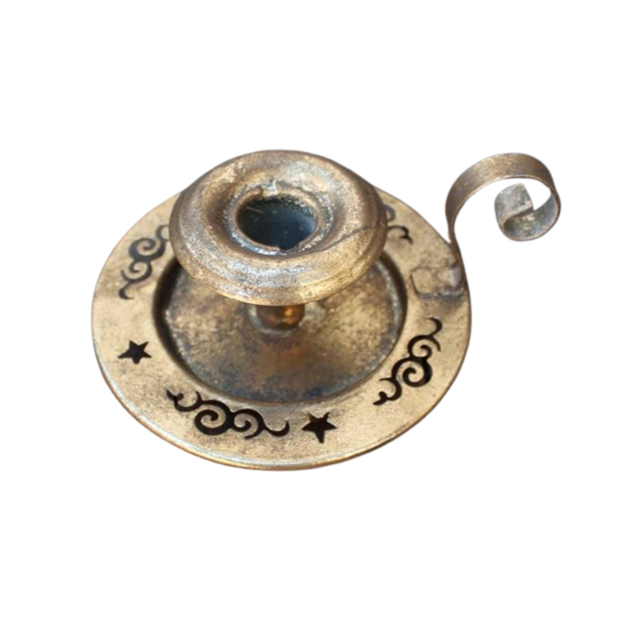 Kerzenhalter Kammerleuchter Antikgold Nostalgie 15cm