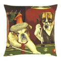 Gobelin Kissen Hunde Billard Vintage 45x45