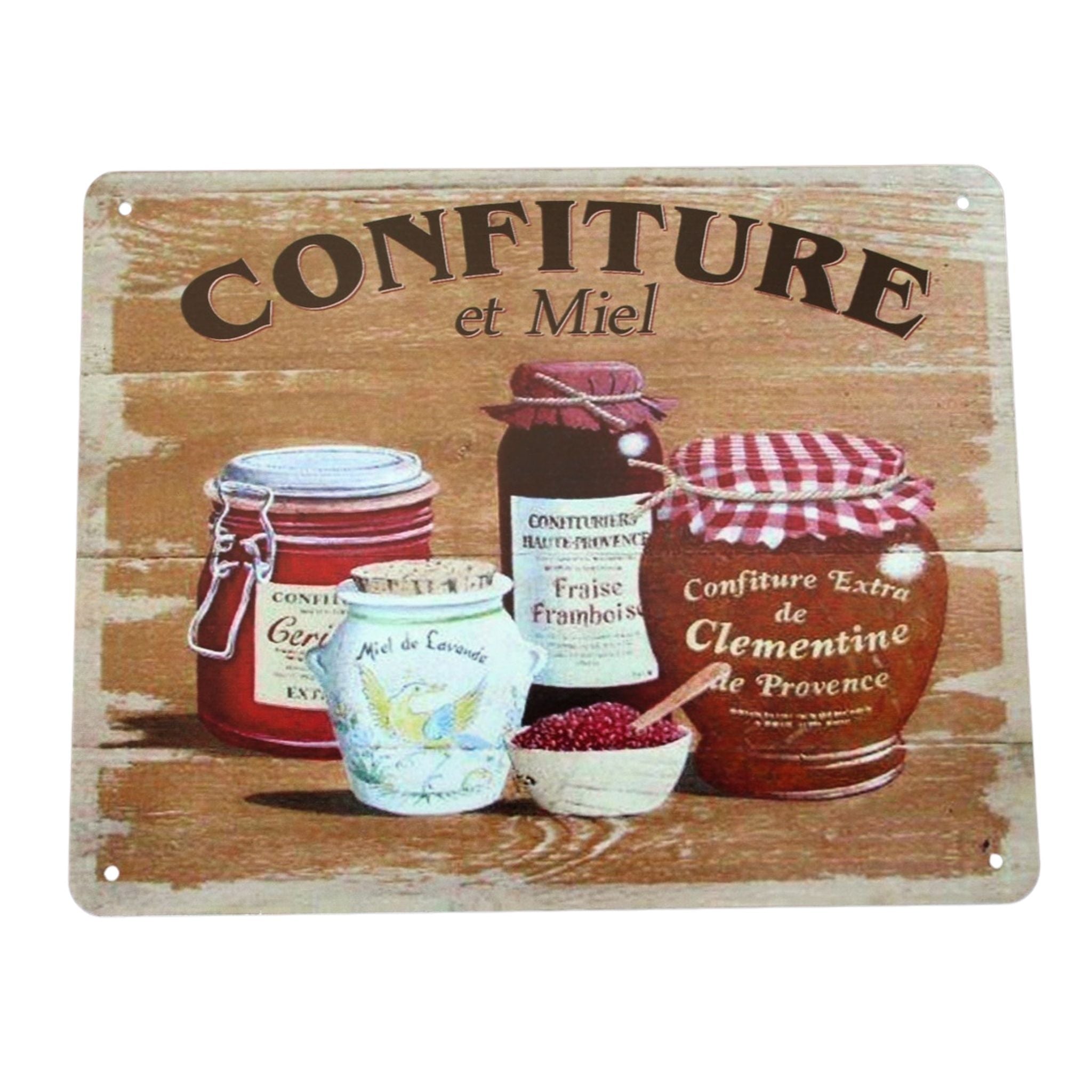Shabby Blechschild Marmelade & Honig Retro 25x20cm