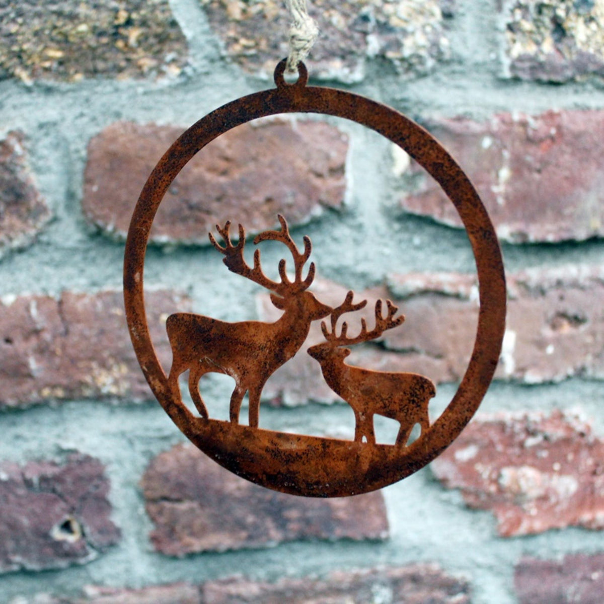 Christbaumschmuck Hirsche Edelrost