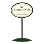 Emaille Stammtisch Tischständer Fußball im Retro-Look