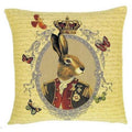 Gobelin Kissen Hase gerahmt Dekokissen Landhausstil