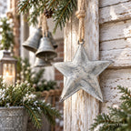 Zinkstern Shabby Chic zum Aufhängen 11,5 cm