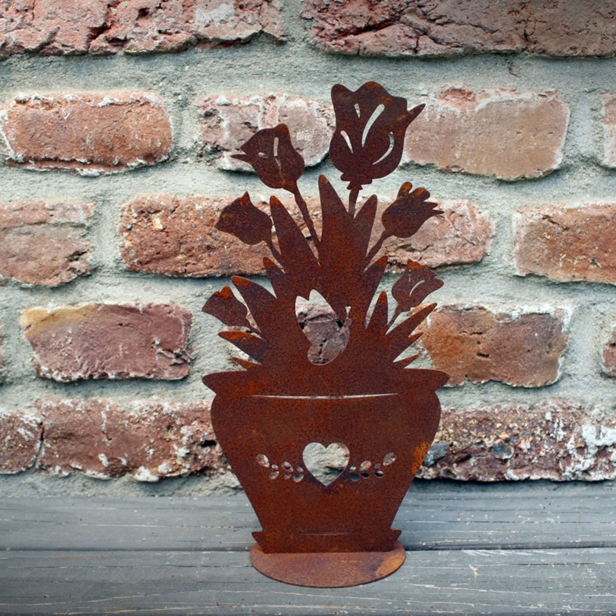 Gartendeko Blumentopf Edelrost