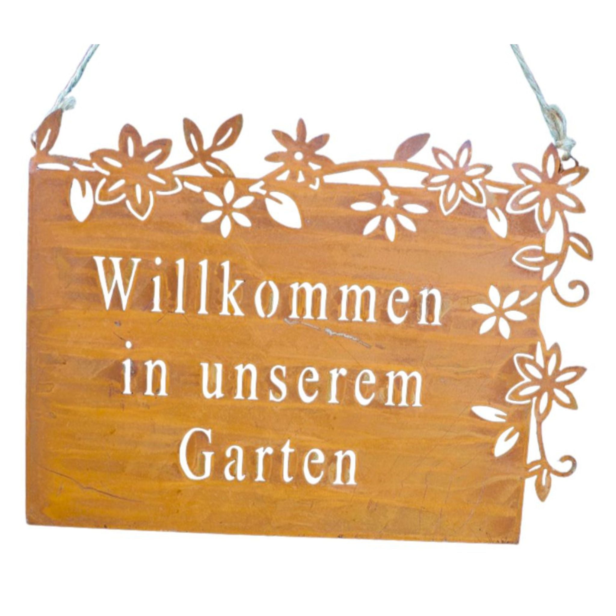 Rostschild Willkommen Garten