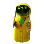 Zaunhocker Regen Frosch mit Fernglas