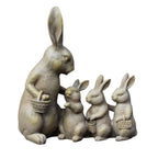 Dekofigur Hasenfamilie Hasenmama mit Kindern 16,5 cm