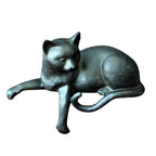 Dekofigur Katze liegend Schwarz Kantenhocker 27 cm