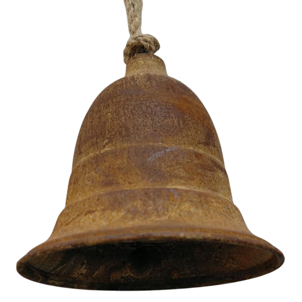 Dekoglocke Rost mit Kordel 17 cm