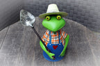 Zaunhocker Gärtner Frosch Schaufel