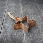 Christbaumschmuck Roststern zum Aufhängen 6 cm