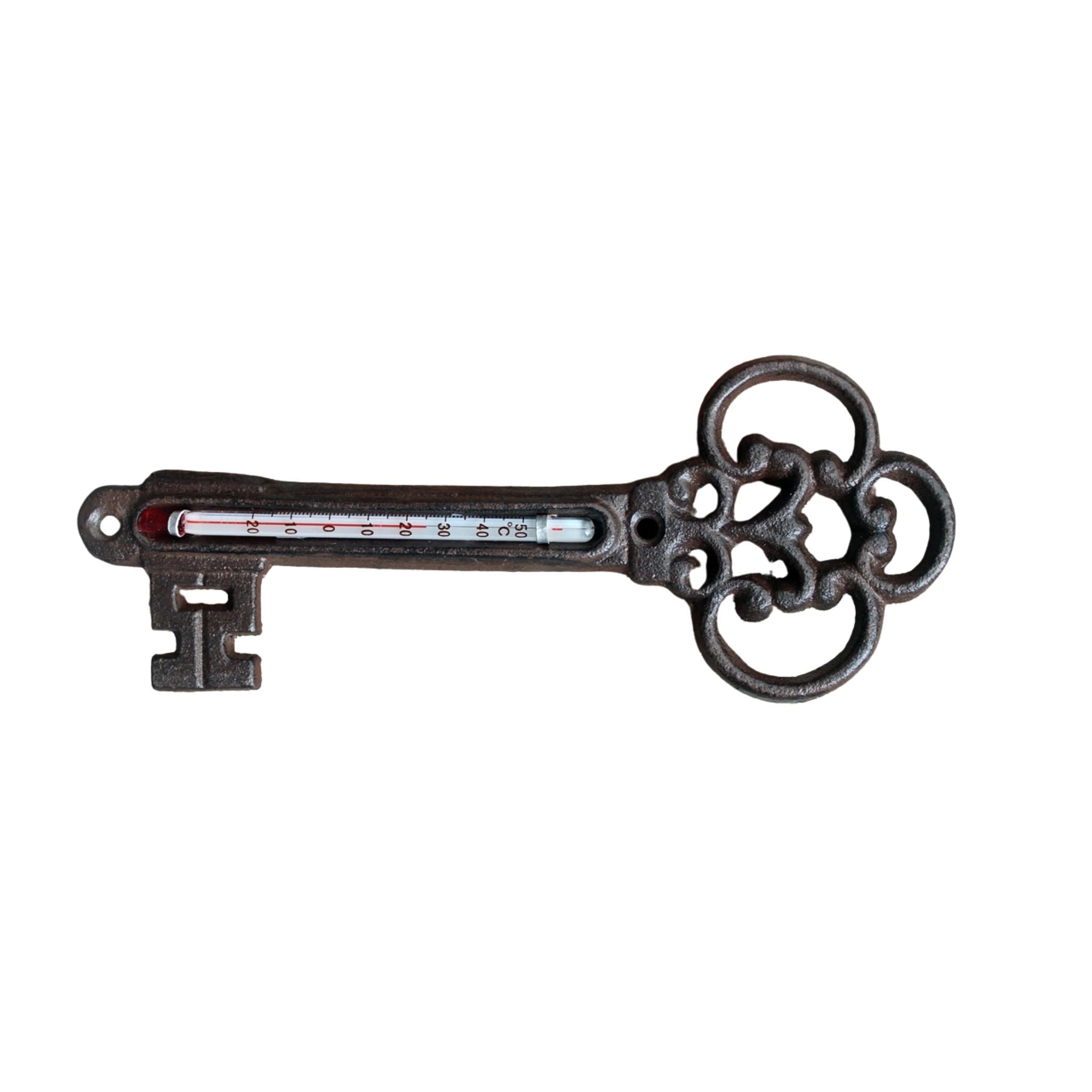 Garten Thermometer Schlüssel Gusseisen Landhausstil H21cm