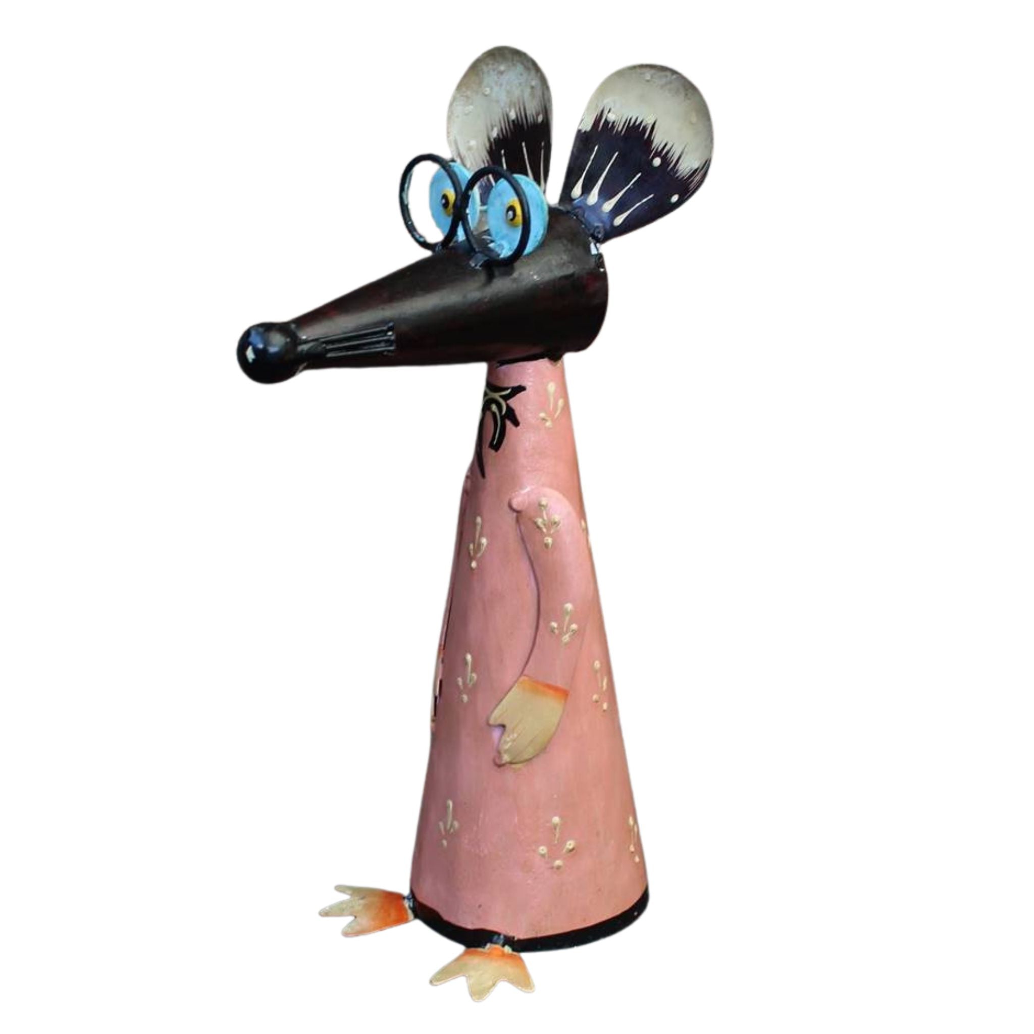 Zaunhocker Oma Maus rosa