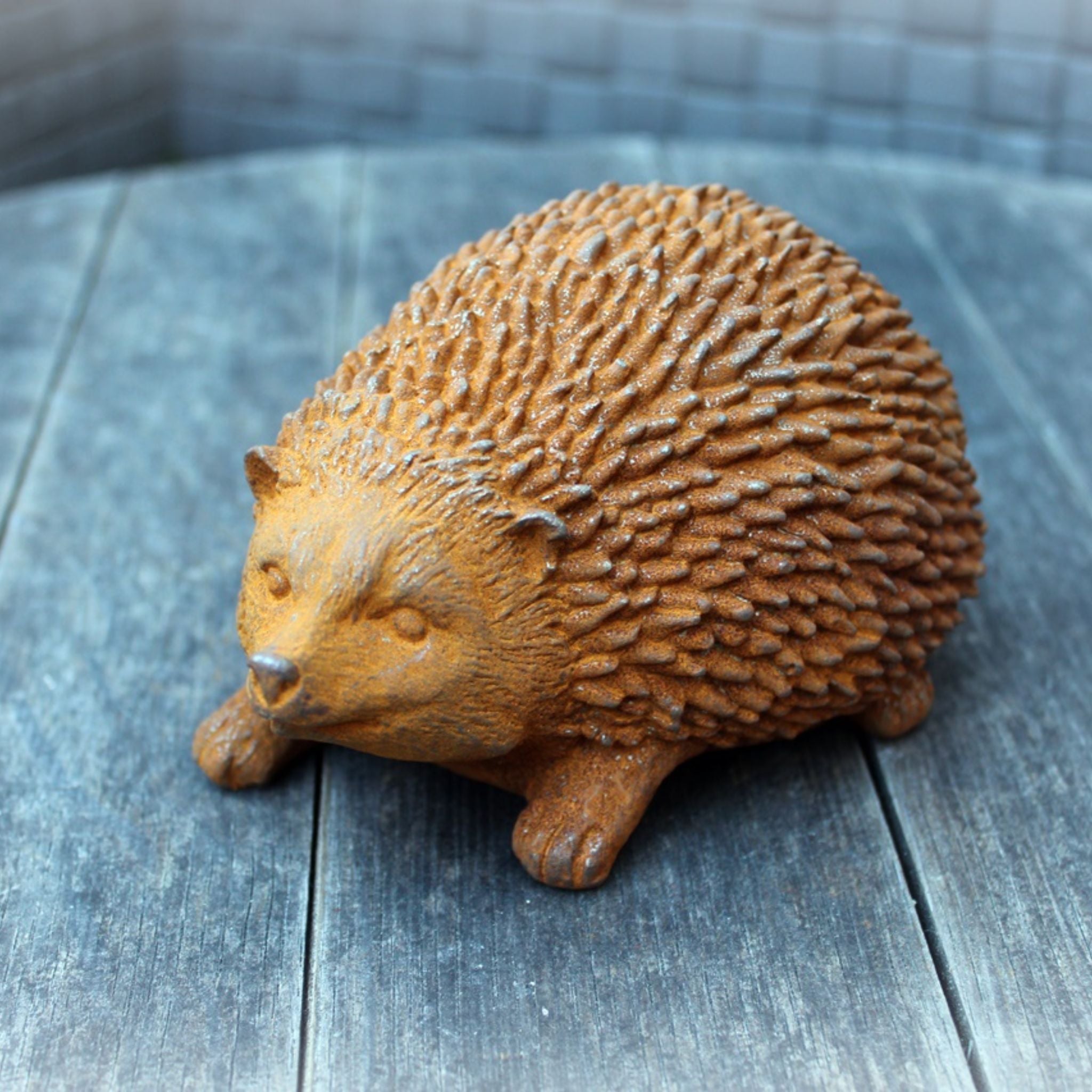 Gartenfigur Igel Edelrost