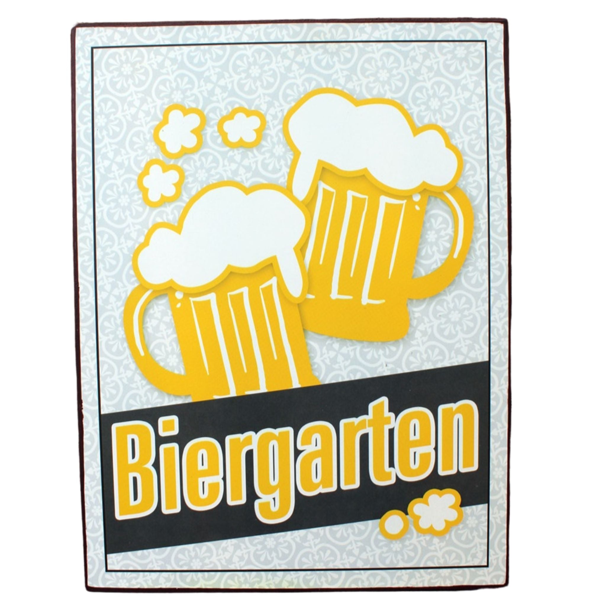 Metallschild Biergarten Wanddeko Dekoschild 35x26cm