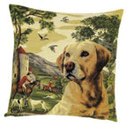 Gobelin Kissen Labrador blond Landhaus 45x45cm