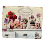 Shabby Blechschild Provence Nostalgie Blumen