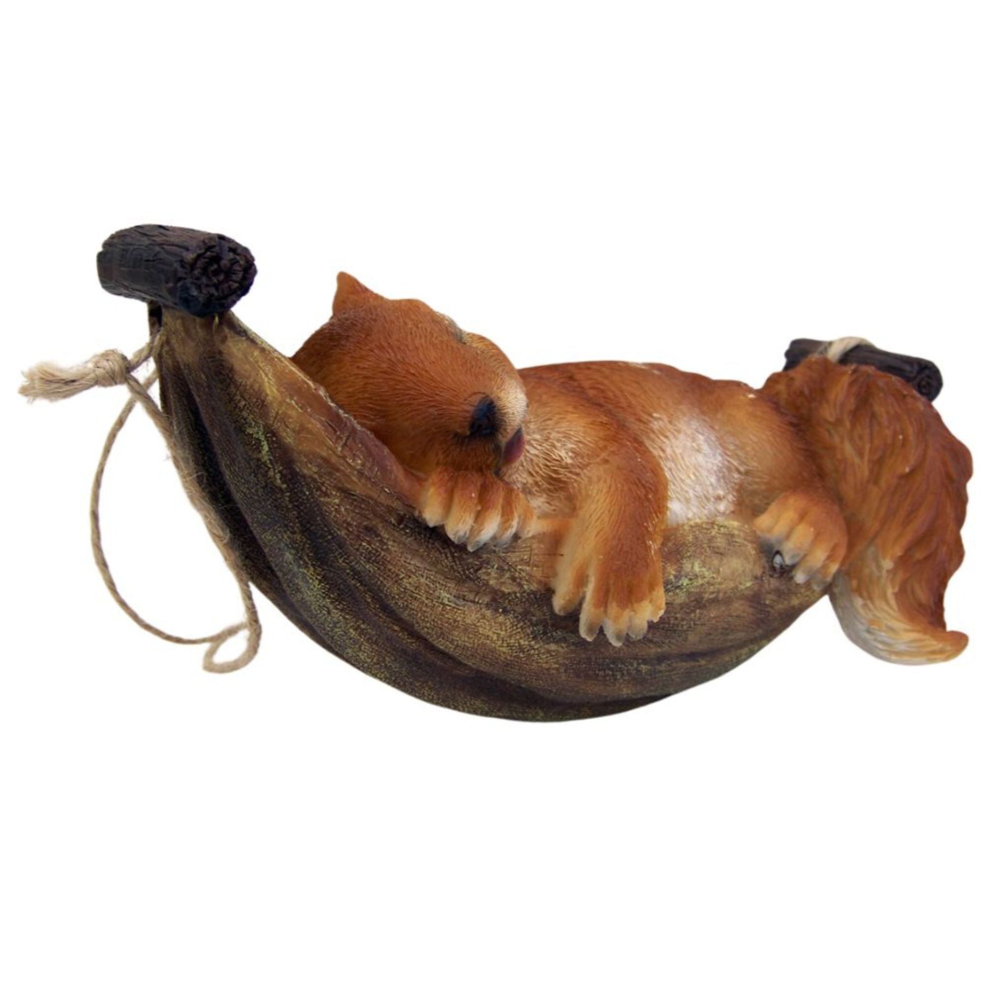 Dekofigur Eichhörnchen in Hängematte