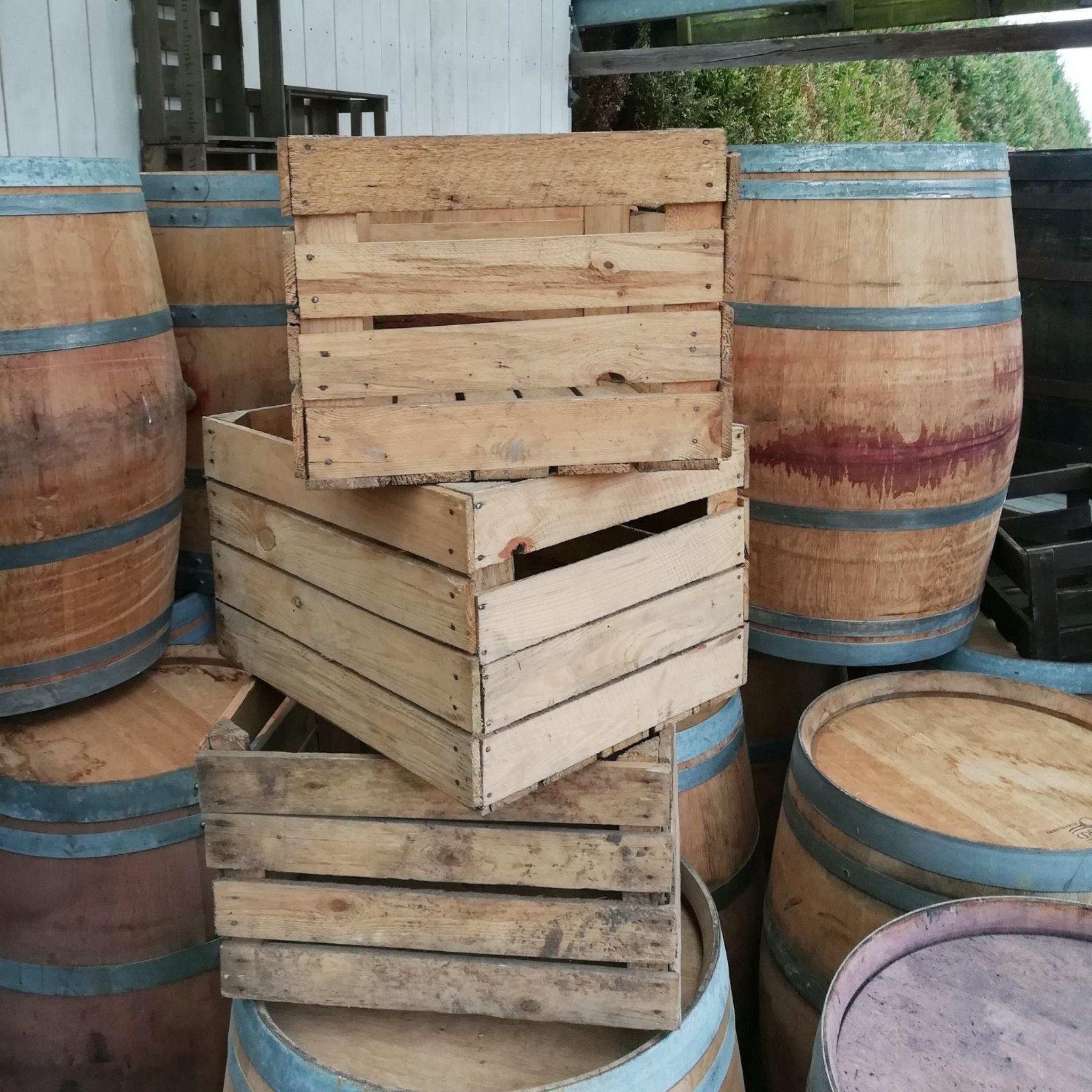 Apfelkiste "SWEET FRUITS" – rustikale Holzkiste im Vintage-Stil